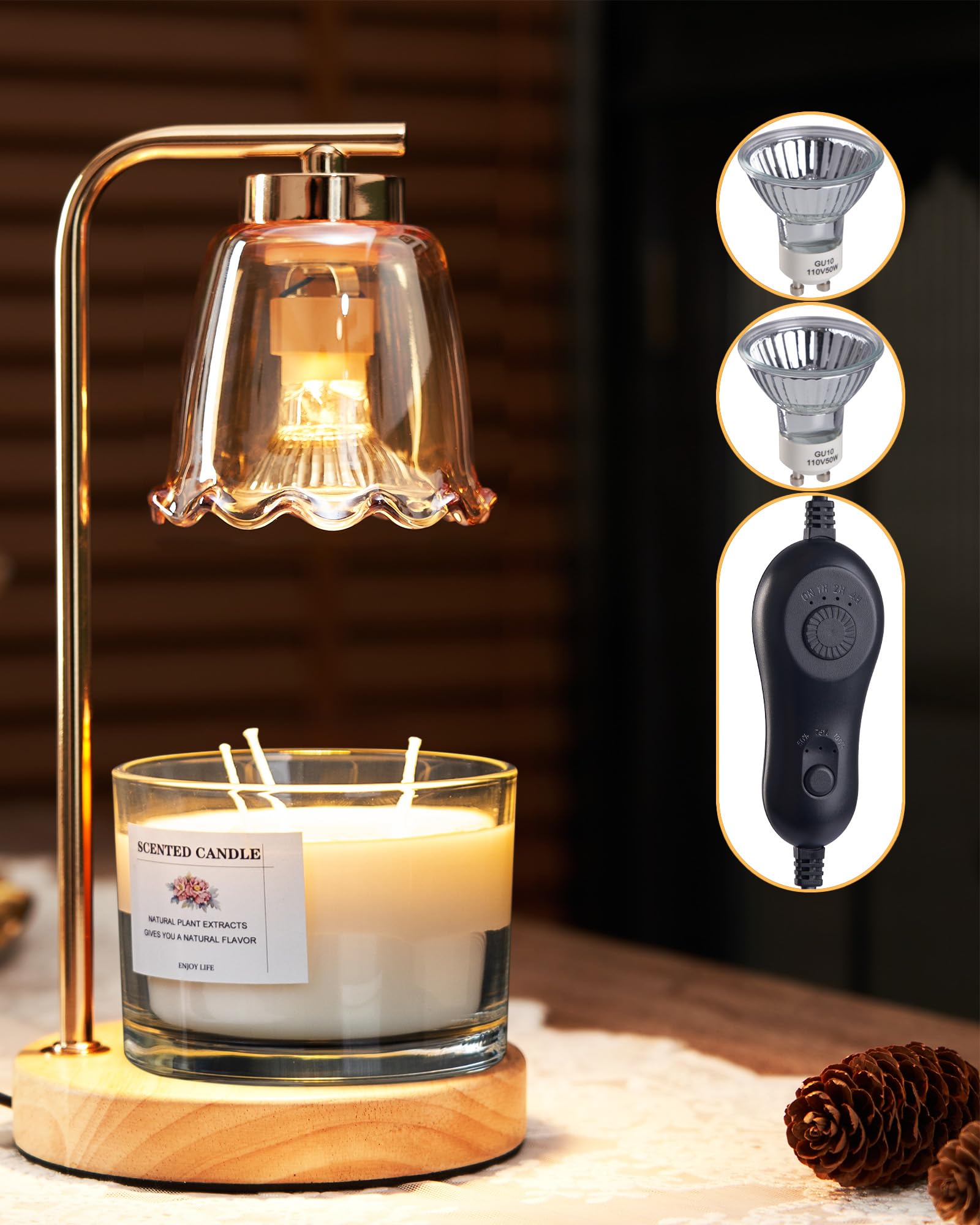 Golden Glow Candle Warmer