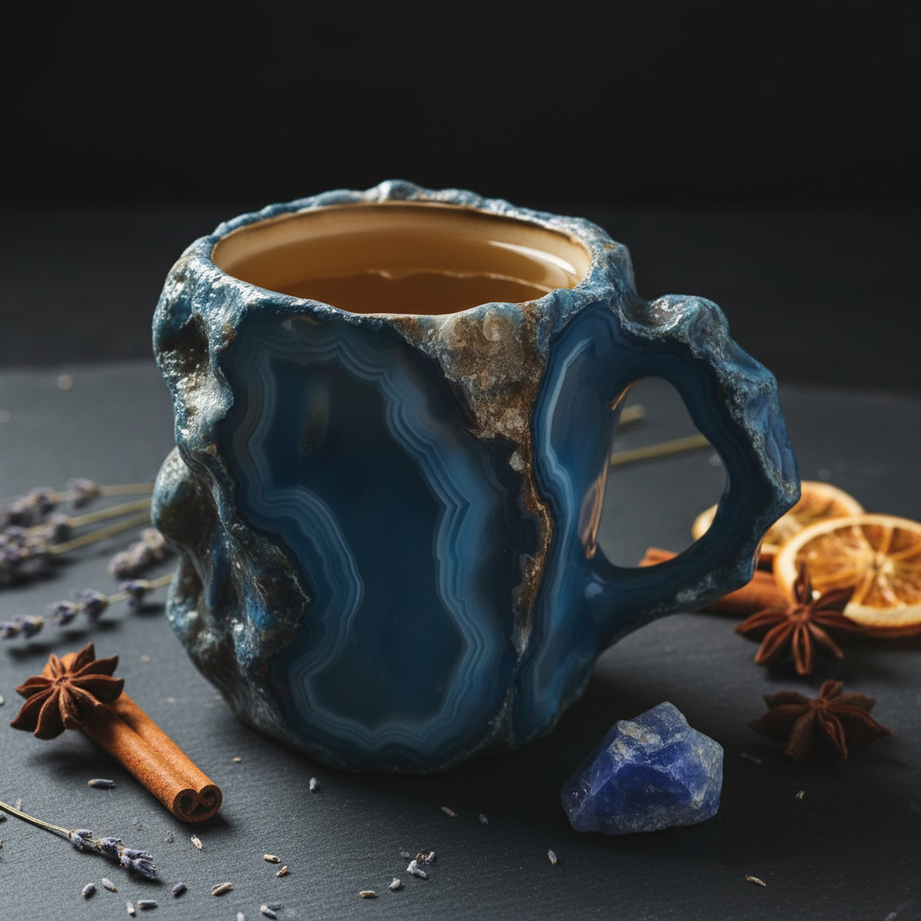 Blue Agate Crystal Mug