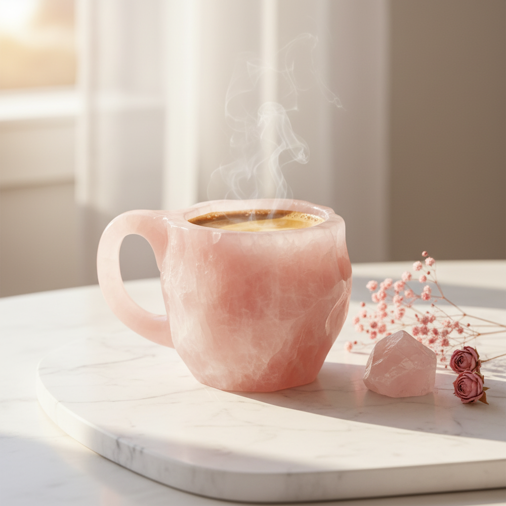 Rose Quartz Crystal Mug